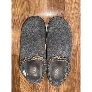 Bass Burke‎ Women's Gray Wool Blend Clogs Slippers Mules Shoes Size 8M